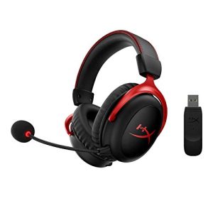 Hyperx Cloud Ii Wireless - Gaming Headset For Pc, Ps4, Nintendo Switch, Long Lasting Battery Up To 30 Hours, Detachable Noise Cancelling Microphone With Mic Monitoring, Red