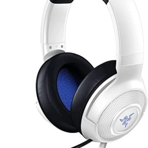 Razer Kraken X Ultralight Gaming Headset: 7.1 Surround Sound - Lightweight Aluminum Frame - Bendable Cardioid Microphone - for PC, PS4, PS5, Switch, Xbox One, Xbox Series X & S, Mobile - White
